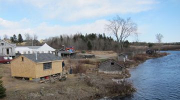 photo of smelt shacks