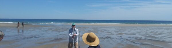 volunteers on the beach