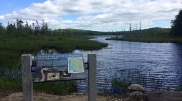 Bagaduce interpretive panel beside the water