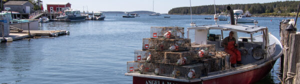A lobster boat in Tenents Harbor