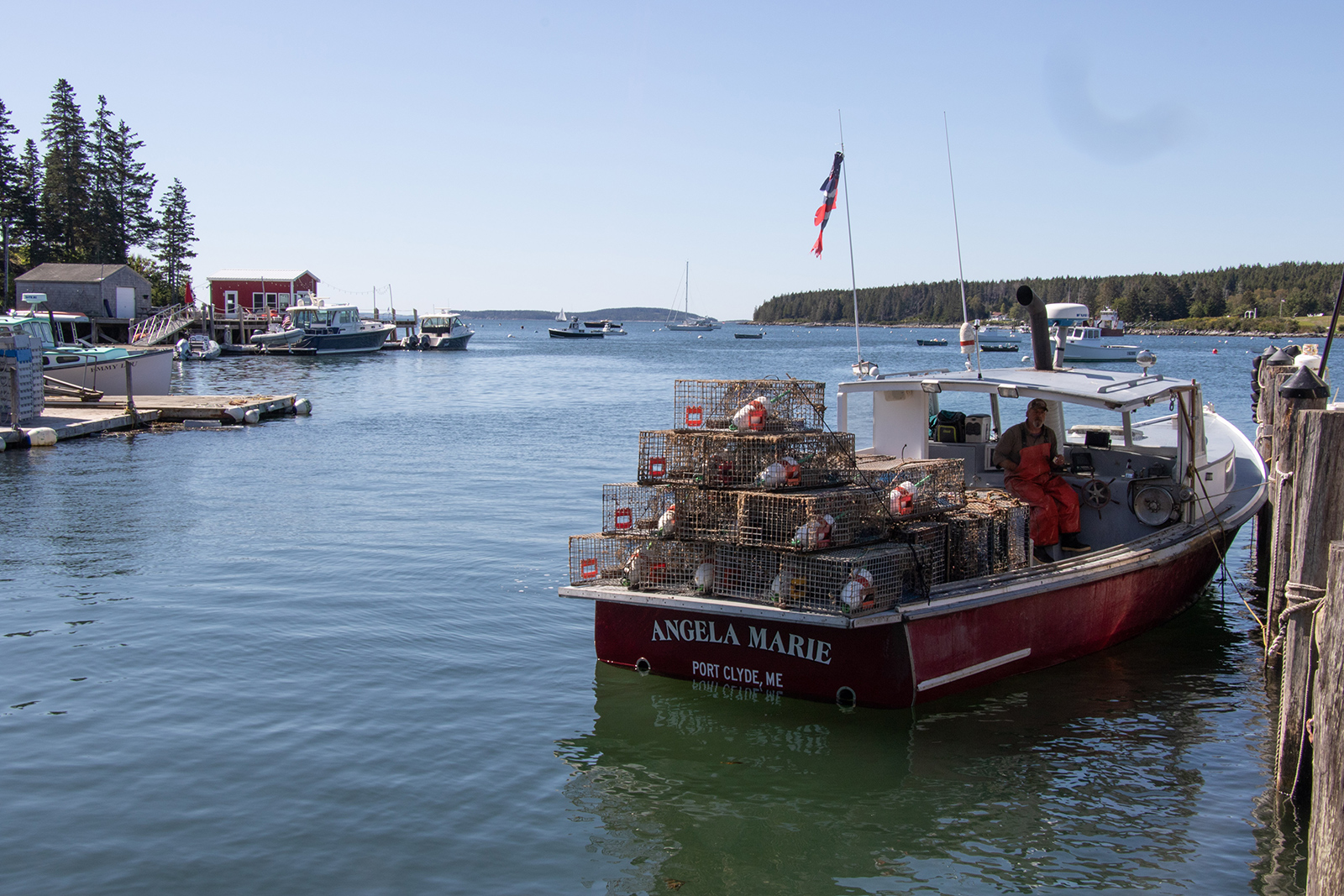 A lobster boat in Tenents Harbor
