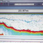 A graphing interface showing depth of water and objects within the water.