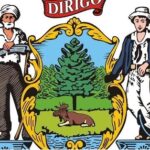 crop of the maine flag logo for illustrative purposes